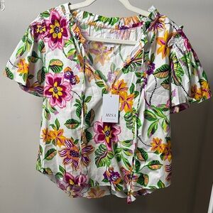 💠 NWT MISA Los Angeles Cotton Floral Top (XS)